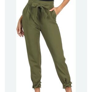 NWT GRACE KARIN High Waist Pencil Pants W/ Bow Accents Size M